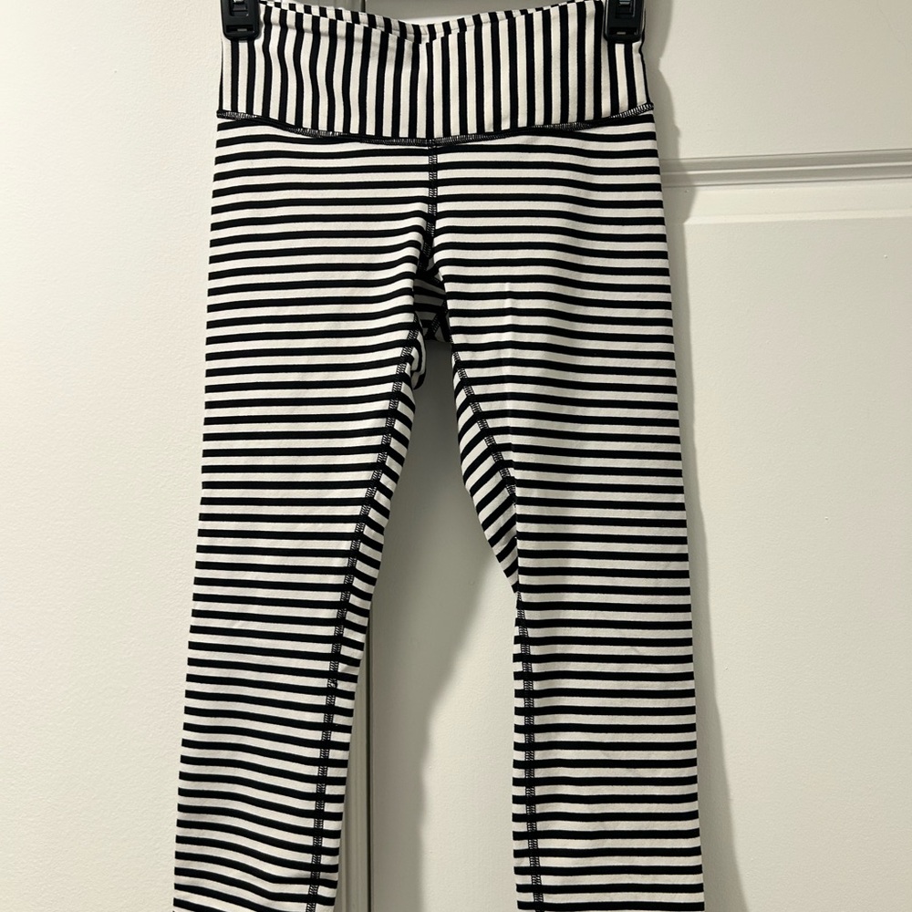 Lululemon Monochrome Striped Leggings
